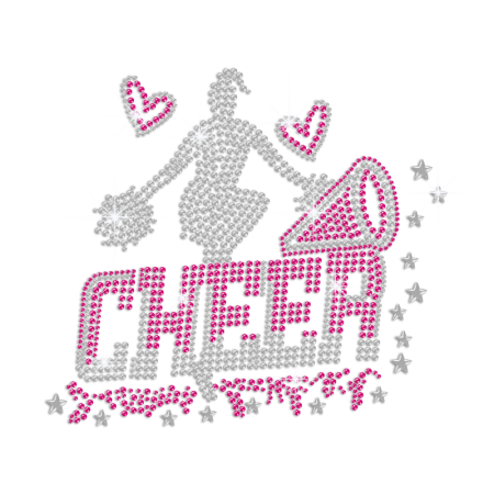 Sparkling Cheer Iron-on Rhinestone Transfer Motif