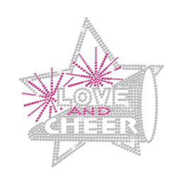 Crystal Love And Cheer Star Iron-on Rhinestone Transfer