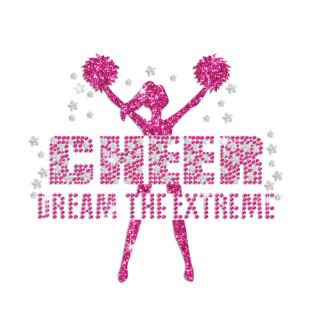 Quality Cheer Extreme Hotfix Nailhead Glitter Transfer