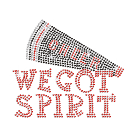 We Got Spirit from Cheer Iron on Rhinestone Transfer Motif