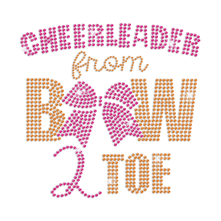 Cheerleader from Bow to Toe Iron on Rhinestone Transfer Decal