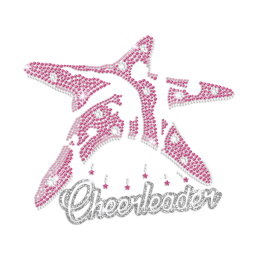 Cheerleader Sea Star Design Iron on Glitter Rhinestone Transfer Decal