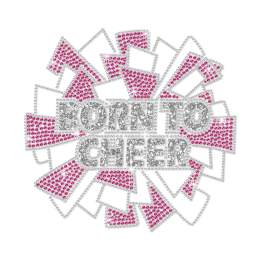 ISS Glitter Born to Cheer Nailhead Motif