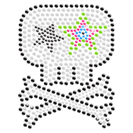 Crystal Rhinestone Latest Skull Transfer