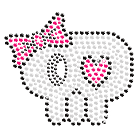 Fashionable Baby Skull Rhinestone and Rhinestud Strass Design