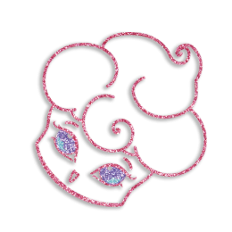 Shining Cute Princess Glitter Iron on Design