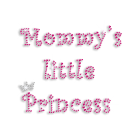 Sparkle Mommy's Little Princess Pink Hotfix Rhinestone Motif