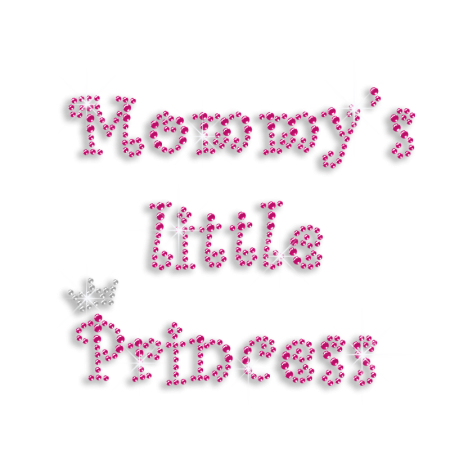 Sparkle Mommy's Little Princess Pink Hotfix Rhinestone Motif