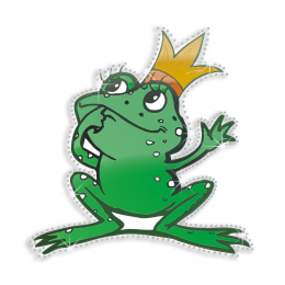 Cute Prince Frog Iron-on Rhinestone Heat Transfer