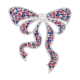 Pretty Bow Iron-on Glitter Rhinestone Transfer