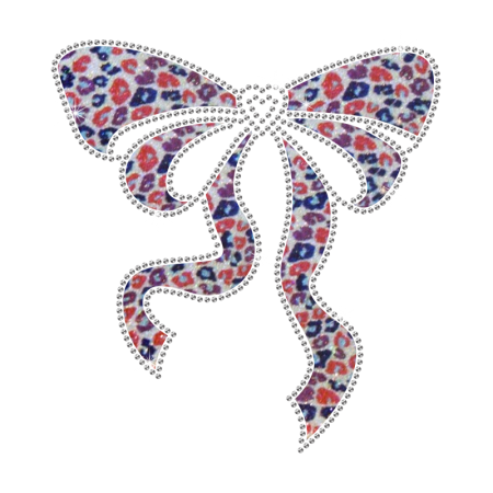 Pretty Bow Iron-on Glitter Rhinestone Transfer