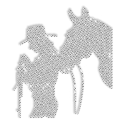 Cowboy Rhinestone Transfer Iron ons Pattern