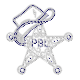 Cowboy Star Image Hotfix Rhinestone Design