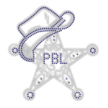 Cowboy Star Image Hotfix Rhinestone Design