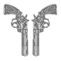 Crystal Iron on Guns Personalised Rhinestone Motifs