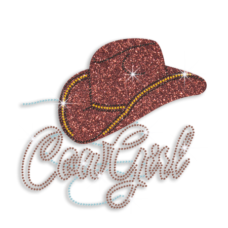 Popular Cowgirl with Hat Customized Iron on Pattern for T-shirt