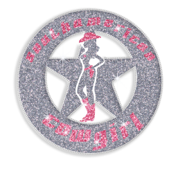 Cool South American Cowgirl Star Iron-on Glitter Transfer