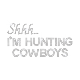 Crystal I'm Hunting Cowboys Iron-on Rhinestone Transfer