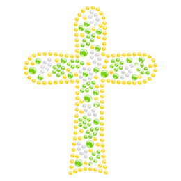 Playful Cross Hot-fix Rhinestone Transfer for Kids