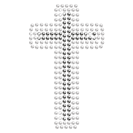 Small-size Rhinestone Iron on Cross Transfer for Clothing