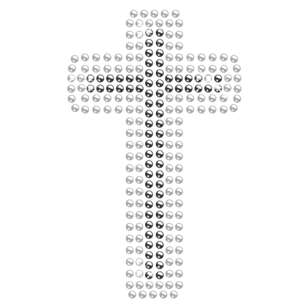 Small-size Rhinestone Iron on Cross Transfer for Clothing - CSTOWN