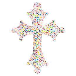 Multi-color Cross Bling Crystal Hot-fix Motif