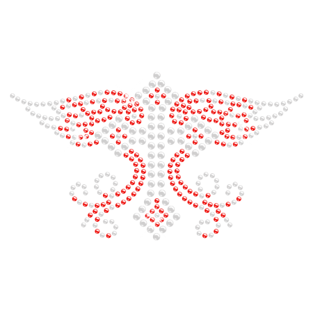 Cross with Wing Hot-fix Rhinestone Pattern