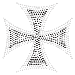 Cross Rhinestone Hotfix Design for t shirt