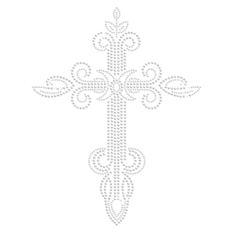 Clear Cross Hot-fix Rhinestone Transfer