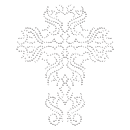 Crystal Crown Iron on Diamante Motif Design