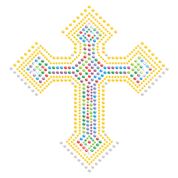 Iron on Stone Cross Transfer Design for t shirt