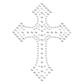Clear Crystal Cross Hotfix Motif Design for Clothing
