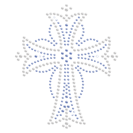 Beautiful Cross Iron on Rhinestone Motif