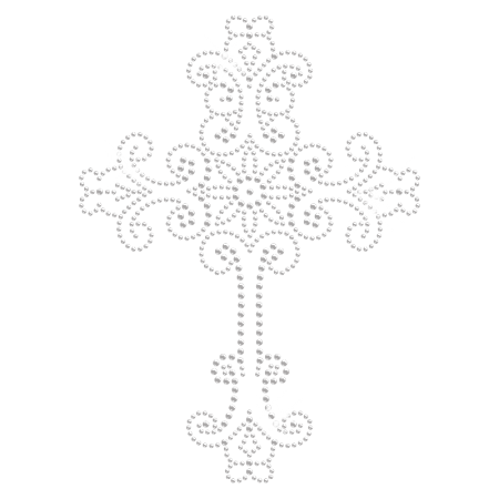 Charming Cross Iron on Rhinestone Design for Clothing - CSTOWN