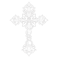 Rhinestone Iron on Cross Design for t shirt