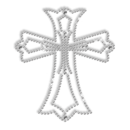 Crystal Simple Cross Hot Fix Rhinestone Motif