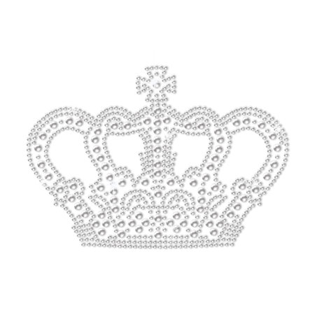 Vintage Crystal Crown Bling Bling Transfer Design for Kids