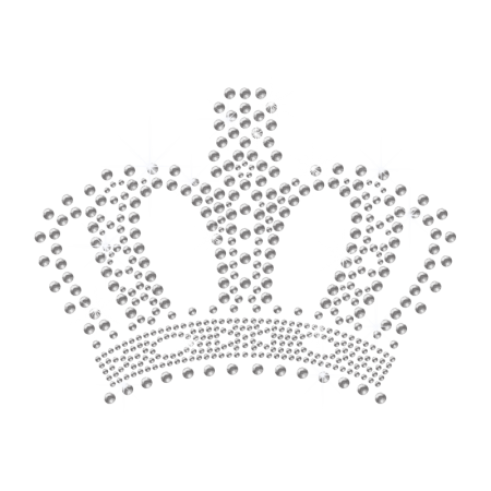 Crystal Bling Crown Hot fix Motif Design for Children