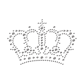 Hot Sale Crystal Crown Rhinestone Motif Design