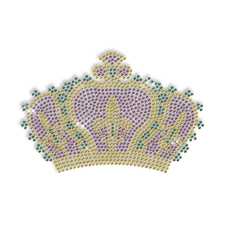 Sparkling Rhinestud Crown Iron on Transfer Motif for Clothes
