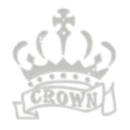 Cheap Pure Crystal Crown Iron on Motif for Shirts