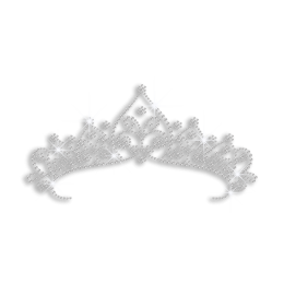 Royal Crystal Crown Iron-on Rhinestone Transfer