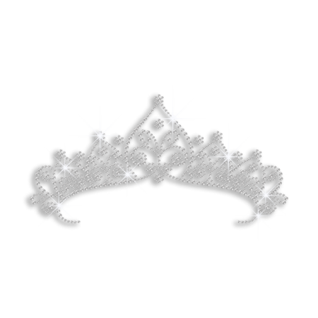 Royal Crystal Crown Iron-on Rhinestone Transfer