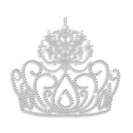 Elegant Crystal Crown Iron-on Rhinestone Transfer