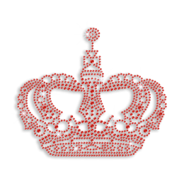 Ruby Crown Iron-on Rhinestone Transfer Design
