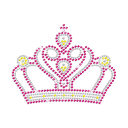 Bright Crown for Princess Iron on Bling Design