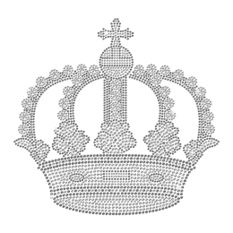 Wholesale Bling Crown Iron on Rhinestone Transfer Motif