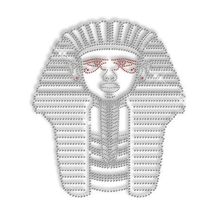 Sparkling Rhinestone Pharaoh Iron on Transfer Motif for Clothes