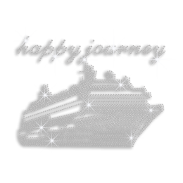 Crystal Happy Journey on Cruise Ship Rhinestone Hotfix Transfer