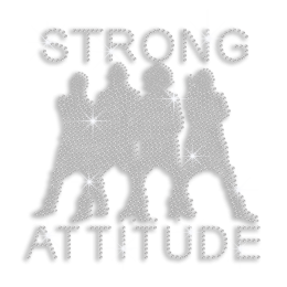 Crystal Hip-hop Strong Attitude Iron on Rhinestone Transfer